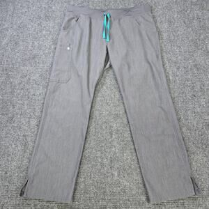 FIGS Kade Scrub Pants Womens XL Gray Technical Collection Drawstring